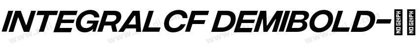 integralcf demibold字体转换